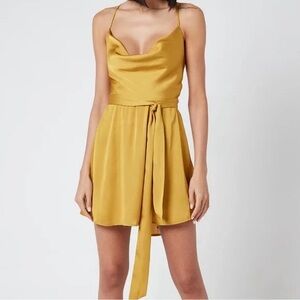 NWT Free People Good Company Elegant Slip Dress in Eternal Gold